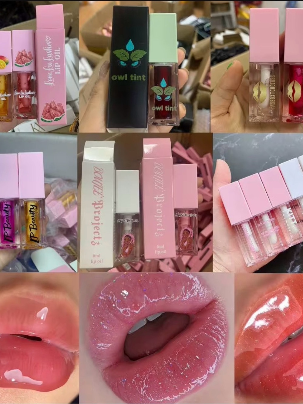 Pink Hydrating Lip Gloss Trio — Nourishing Shine